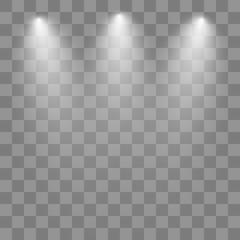 Vector Spotlights. Scene. Light Effects. Vector illustration.