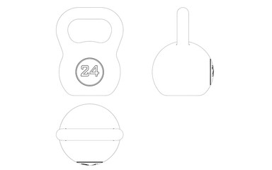 3d illustration of kettlebell isolated