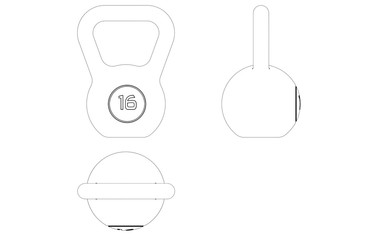 3d illustration of kettlebell isolated