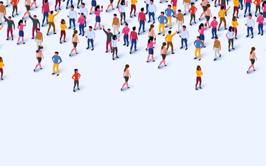 Large group of people on white background. People communication concept.