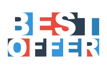 colorful vector illustration banner best offer