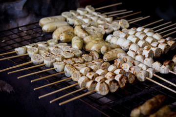 Ping bananas on the hot stove, fragrant, delicious to eat Health food
