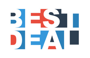 colorful vector illustration banner best deal