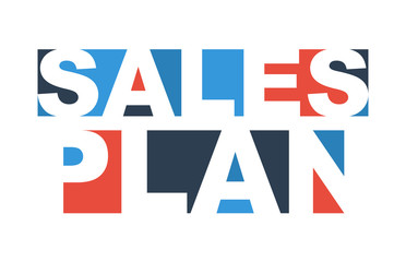 colorful vector illustration banner sales plan