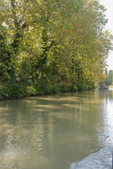 Channel of Midi near Carcassonne, France.