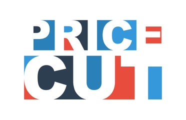 colorful vector illustration banner price cut