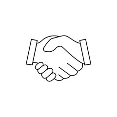black icon handshake. background for business and finance