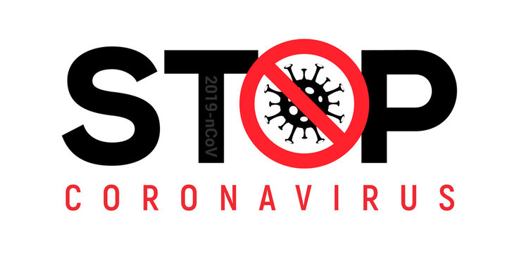Stop Coronavirus Covid 19 Vector Quarantine Poster. Pandemic Corona Virus Prevention Illustration Warning.
