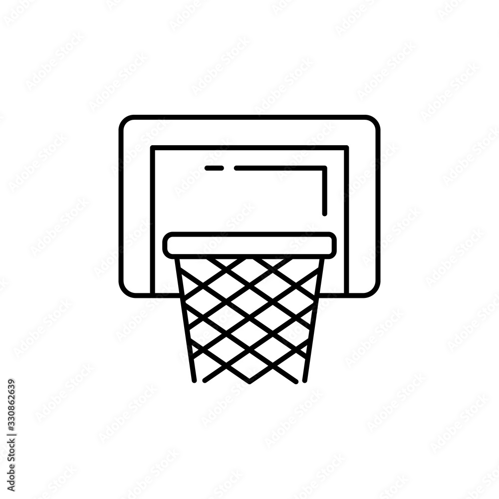 Poster net icon. simple line, outline vector elements of basketball for ui and ux, website or mobile applic