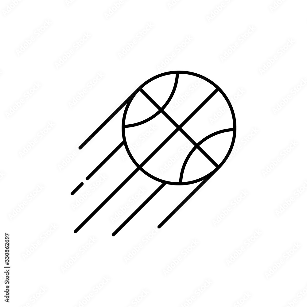 Poster ball icon. simple line, outline vector elements of basketball for ui and ux, website or mobile appli