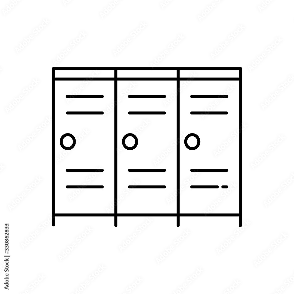 Poster lockers icon. simple line, outline vector elements of basketball for ui and ux, website or mobile ap