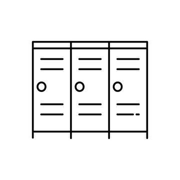 Lockers icon. Simple line, outline vector elements of basketball for ui and ux, website or mobile application