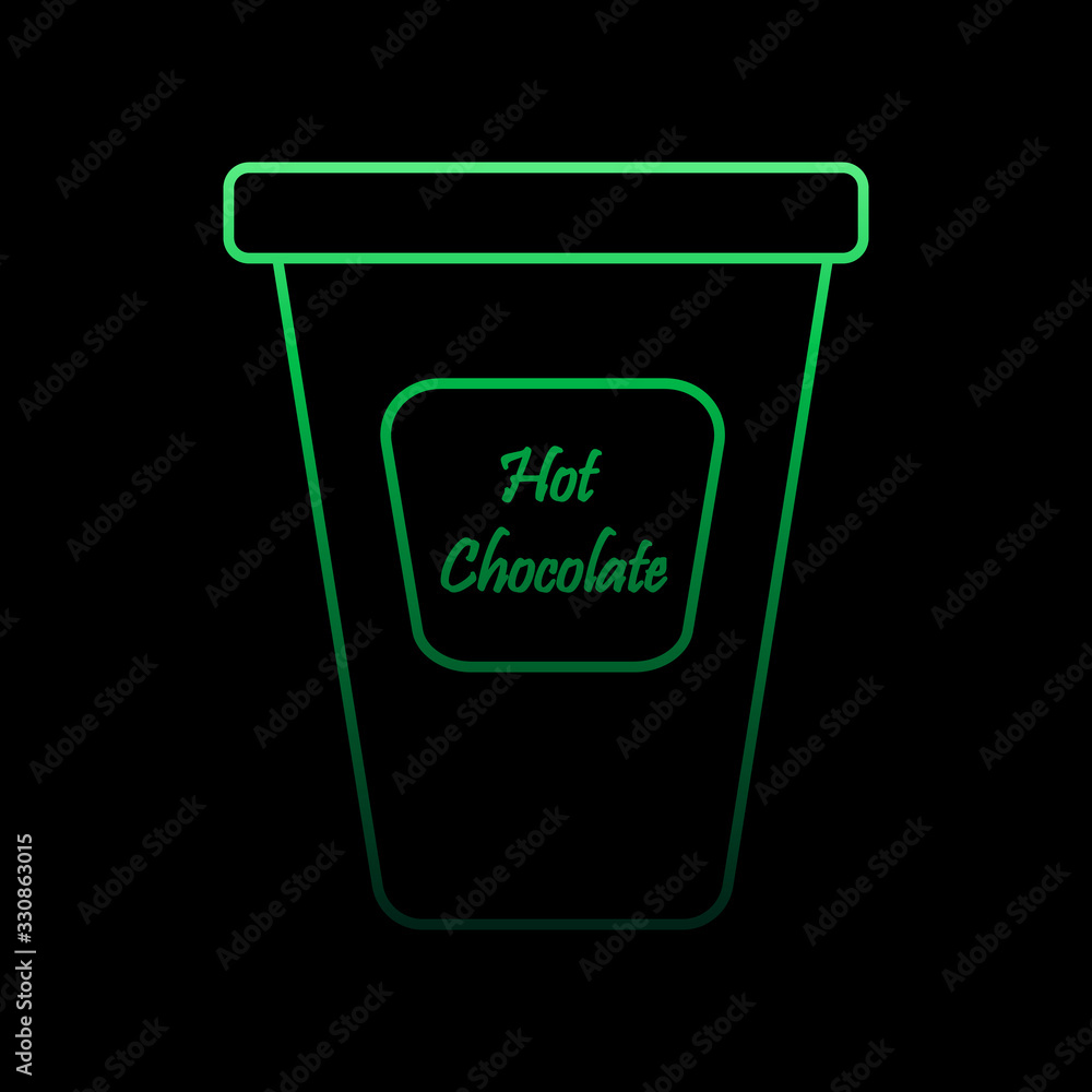 Poster hot chocolate line nolan icon. simple thin line, outline vector of chocolate icons for ui and ux, we