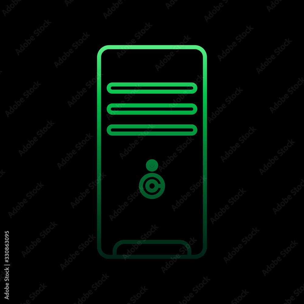 Poster computer keys nolan icon. simple thin line, outline vector of computer hardware icons for ui and ux,