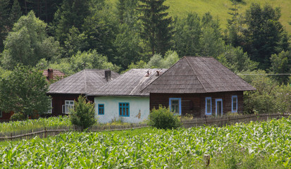 Fototapeta na wymiar Traditional houses moldova transylvania Romania