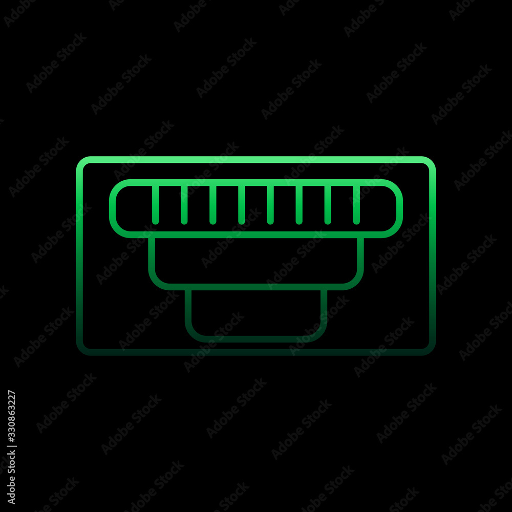 Poster vga cable nolan icon. simple thin line, outline vector of computer hardware icons for ui and ux, web