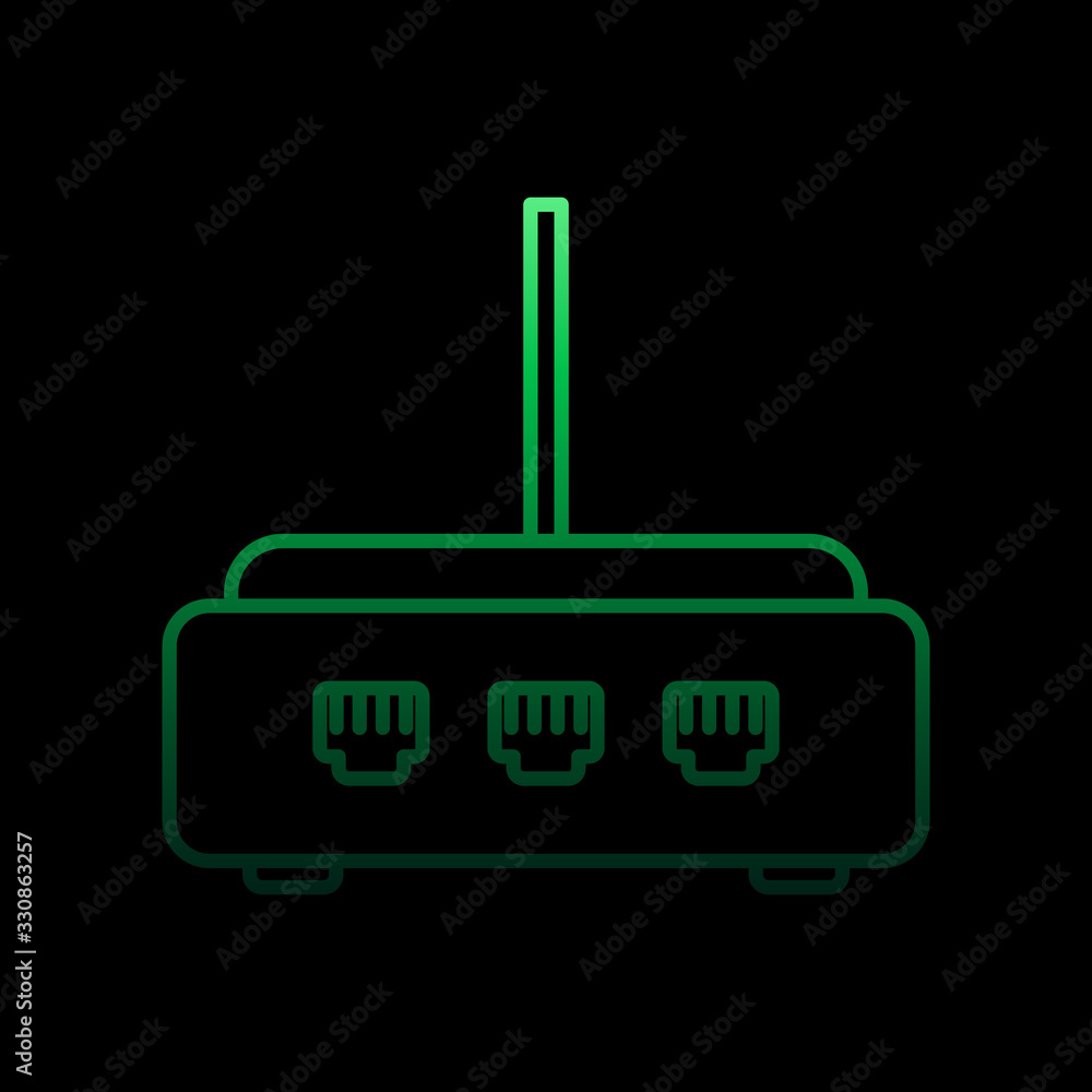 Poster router nolan icon. simple thin line, outline vector of computer hardware icons for ui and ux, websit