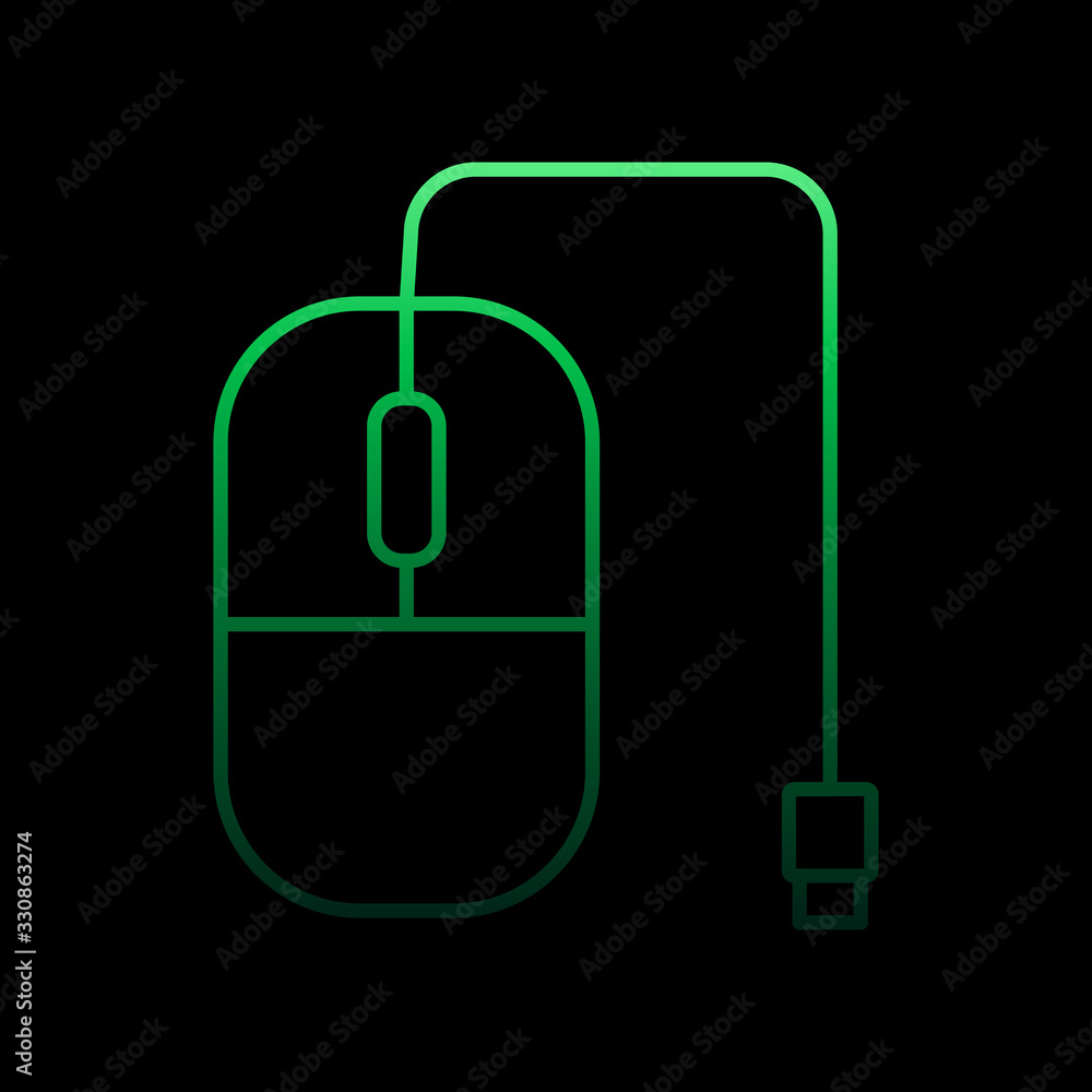Poster pc mouse nolan icon. simple thin line, outline vector of computer hardware icons for ui and ux, webs