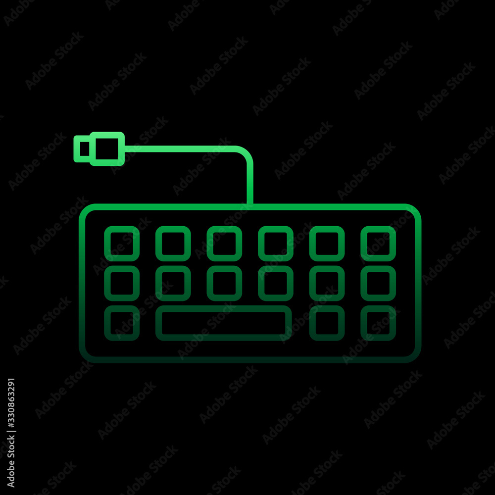 Poster keyboard nolan icon. simple thin line, outline vector of computer hardware icons for ui and ux, webs