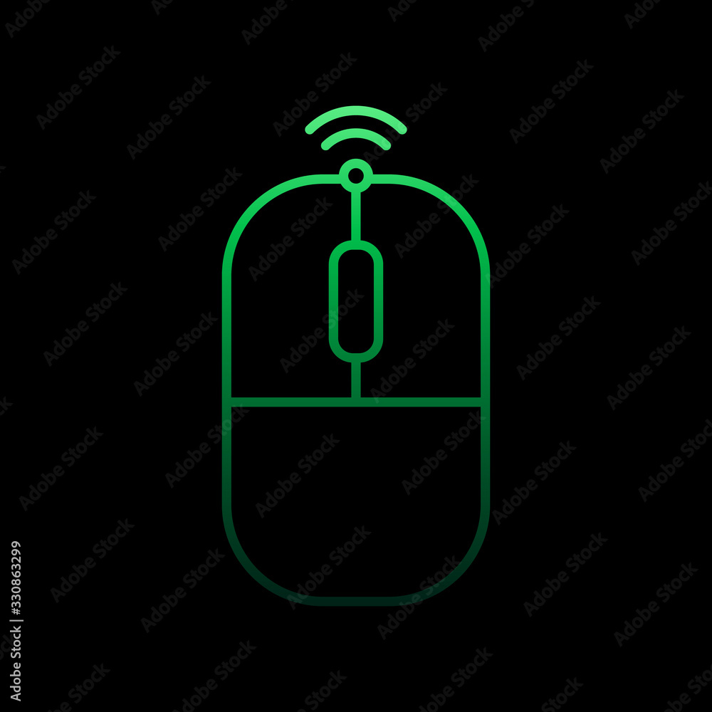 Poster wireless mouse nolan icon. simple thin line, outline vector of computer hardware icons for ui and ux
