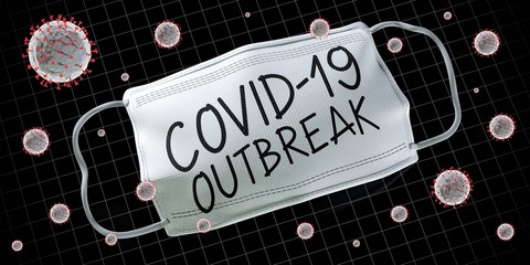Coronavirus/ SARS-CoV-2/ Covid-19 outbreak concept - 3D illustration