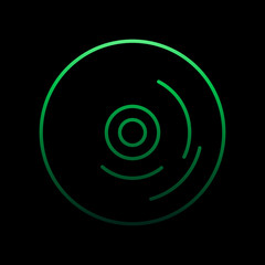 Cd disk nolan icon. Simple thin line, outline vector of computer hardware icons for ui and ux, website or mobile application