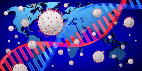 Coronavirus/ SARS-CoV-2/ Covid-19 concept - 3D illustration