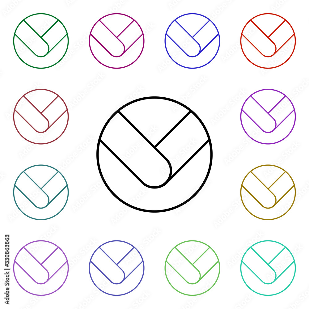 Poster mutual agreement multi color style icon. simple thin line, outline vector of conferencing icons for 