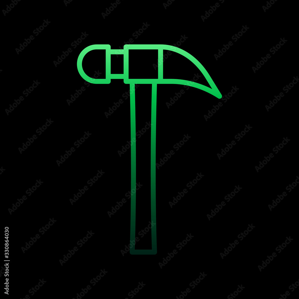 Poster hammer nolan icon. simple thin line, outline vector of construction tools icons for ui and ux, websi