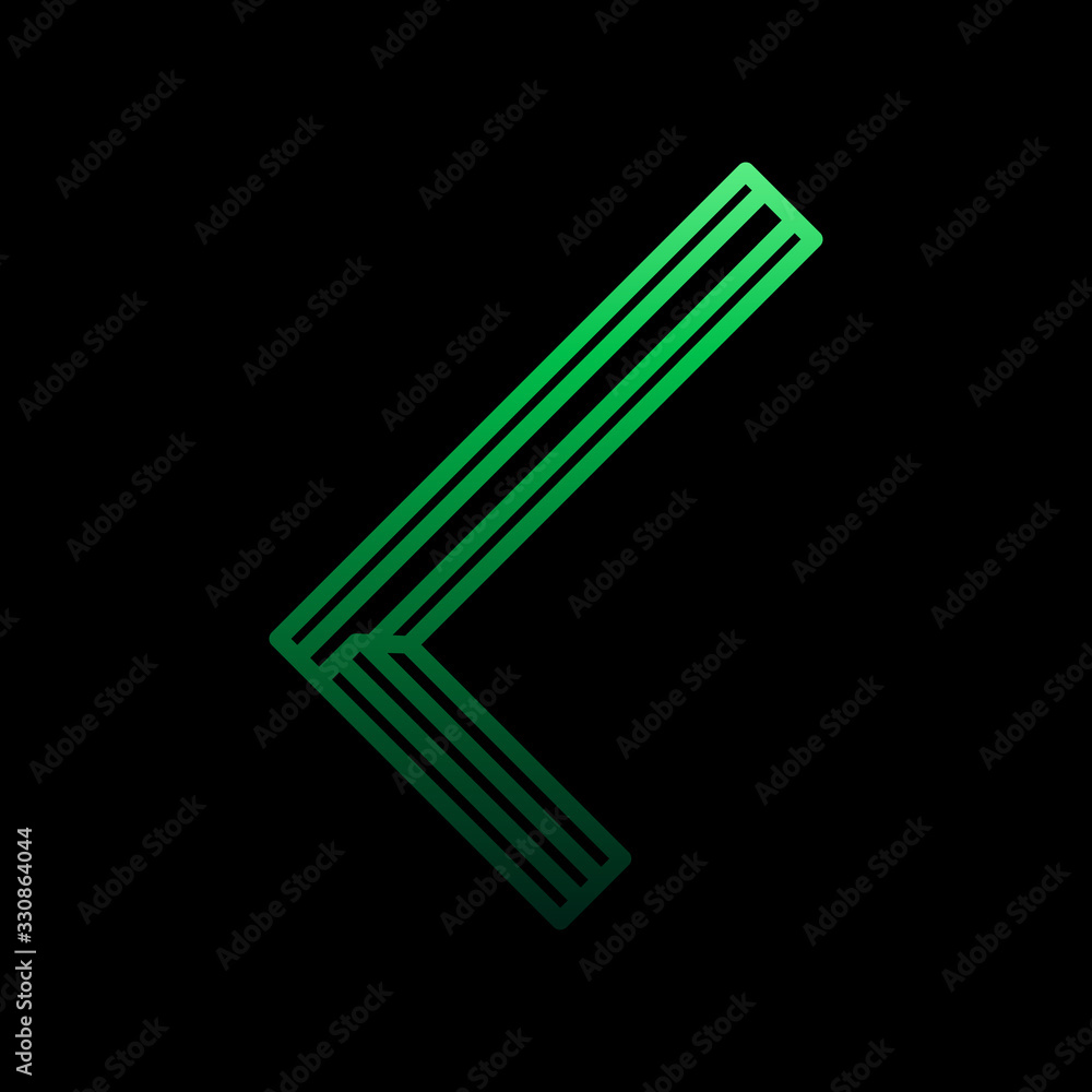 Poster triangular ruler nolan icon. simple thin line, outline vector of construction tools icons for ui and