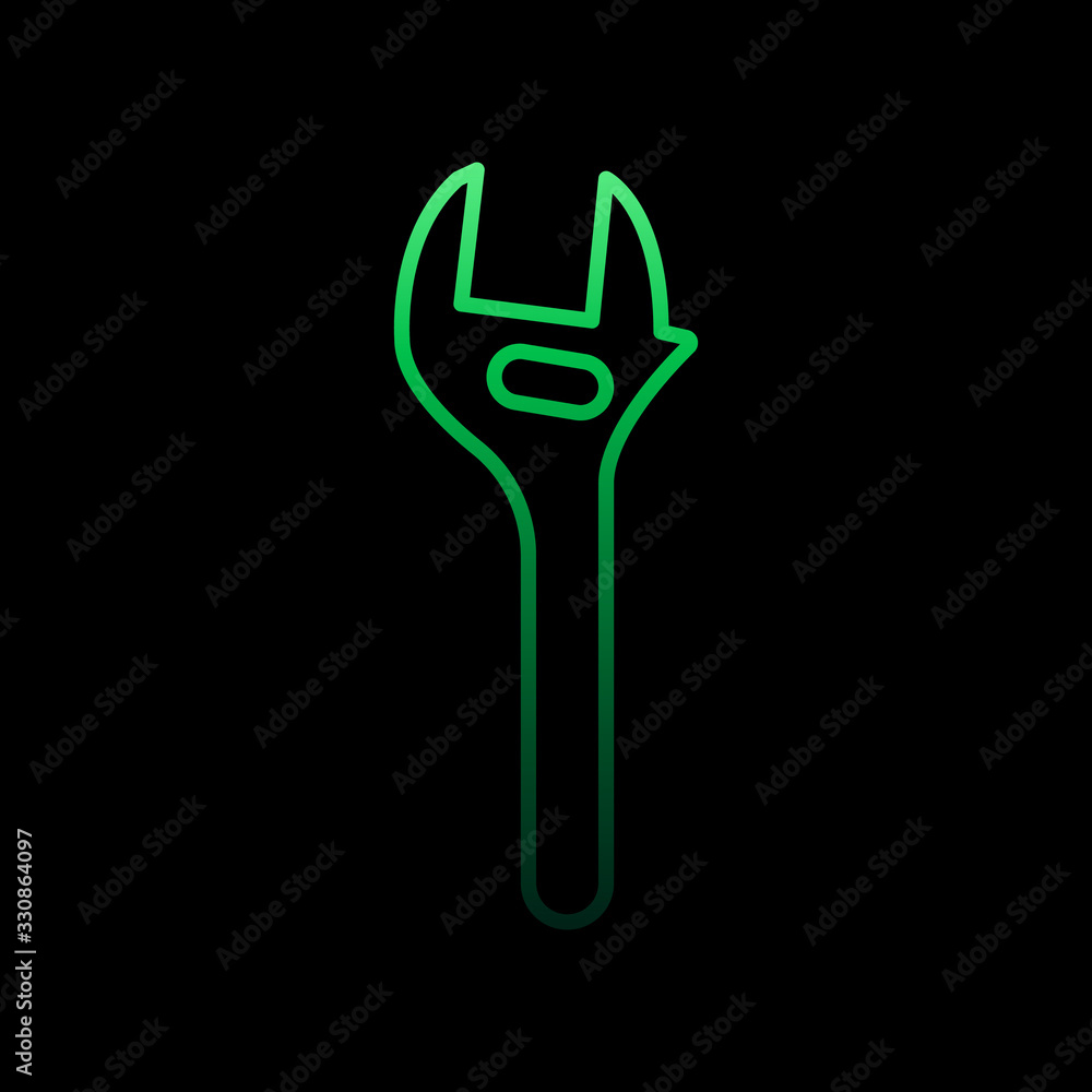Poster wrench nolan icon. simple thin line, outline vector of construction tools icons for ui and ux, websi