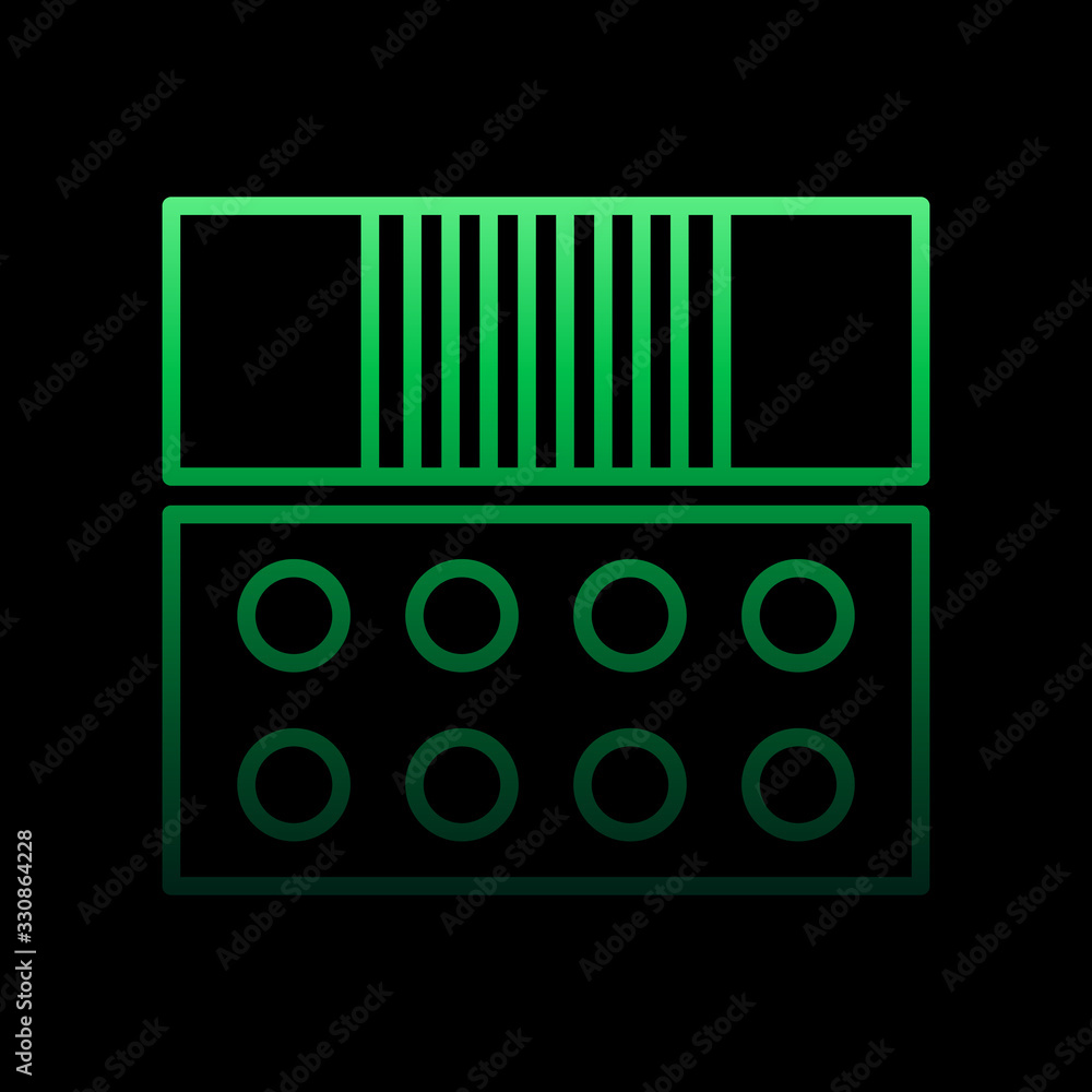 Poster brick nolan icon. simple thin line, outline vector of construction tools icons for ui and ux, websit