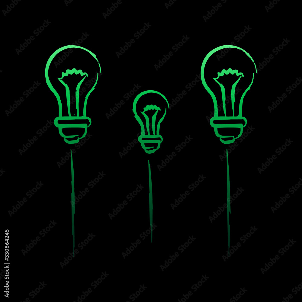 Poster take off light bulbs nolan icon. simple thin line, outline vector of creative idea icons for ui and 