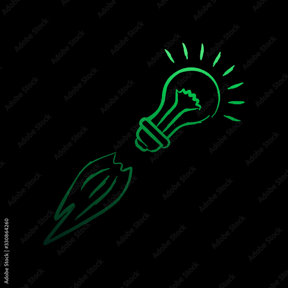Poster light bulb nolan icon. simple thin line, outline vector of creative idea icons for ui and ux, websit