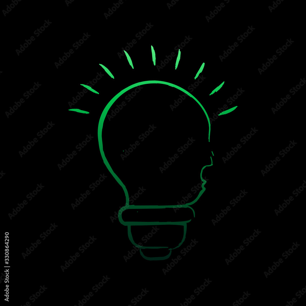 Aufkleber broken light bulb nolan icon. simple thin line, outline vector of creative idea icons for ui and ux,