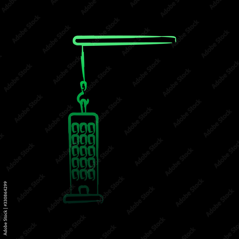 Poster building construction nolan icon. simple thin line, outline vector of creative idea icons for ui and