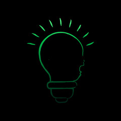 broken light bulb nolan icon. Simple thin line, outline vector of Creative idea icons for ui and ux, website or mobile application