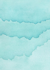 Abstract blue wave watercolor on white background. Texture watercolor paper illustration. Element of wallpaper and pattern.