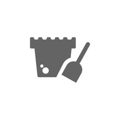 Sandcastle, beach shovel icon. Simple vector summer icons for ui and ux, website or mobile application