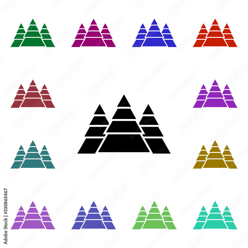 Poster forest, tree multi color style icon. simple glyph, flat vector of ecology icons for ui and ux, websi
