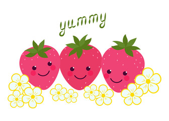 Fresh strawberries, berries, natural product