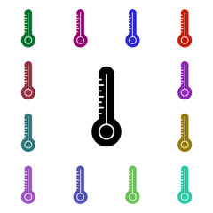 Thermometer, cold, hot multi color style icon. Simple glyph, flat vector of ecology icons for ui and ux, website or mobile application