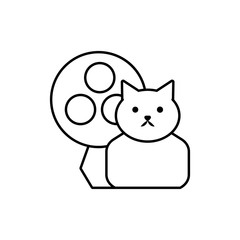 Cat, lamp icon. Simple line, outline vector elements of veterinary icons for ui and ux, website or mobile application
