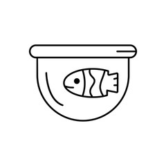 Fish, aquarium icon. Simple line, outline vector elements of veterinary icons for ui and ux, website or mobile application