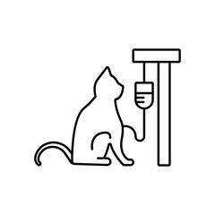 Cat, system icon. Simple line, outline vector elements of veterinary icons for ui and ux, website or mobile application