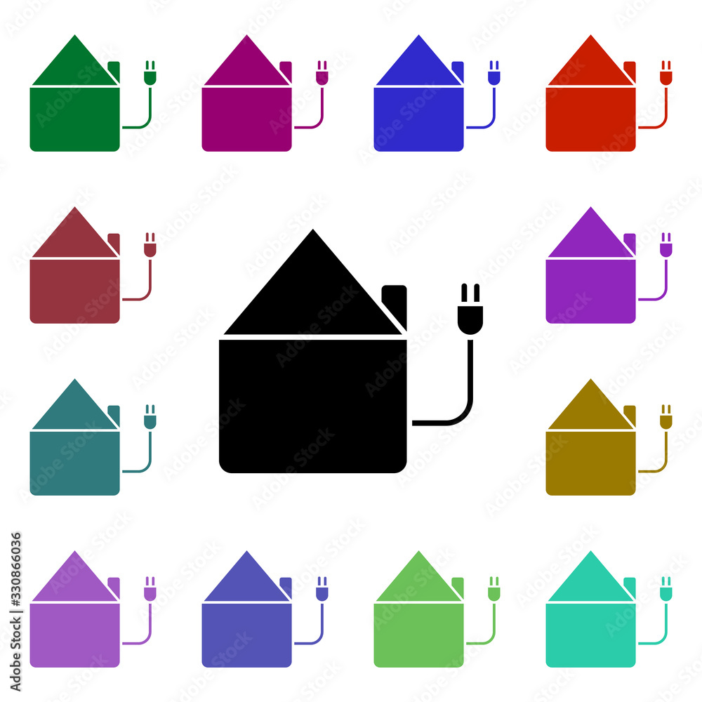 Poster ecology, earth multi color style icon. simple glyph, flat vector of ecology icons for ui and ux, web