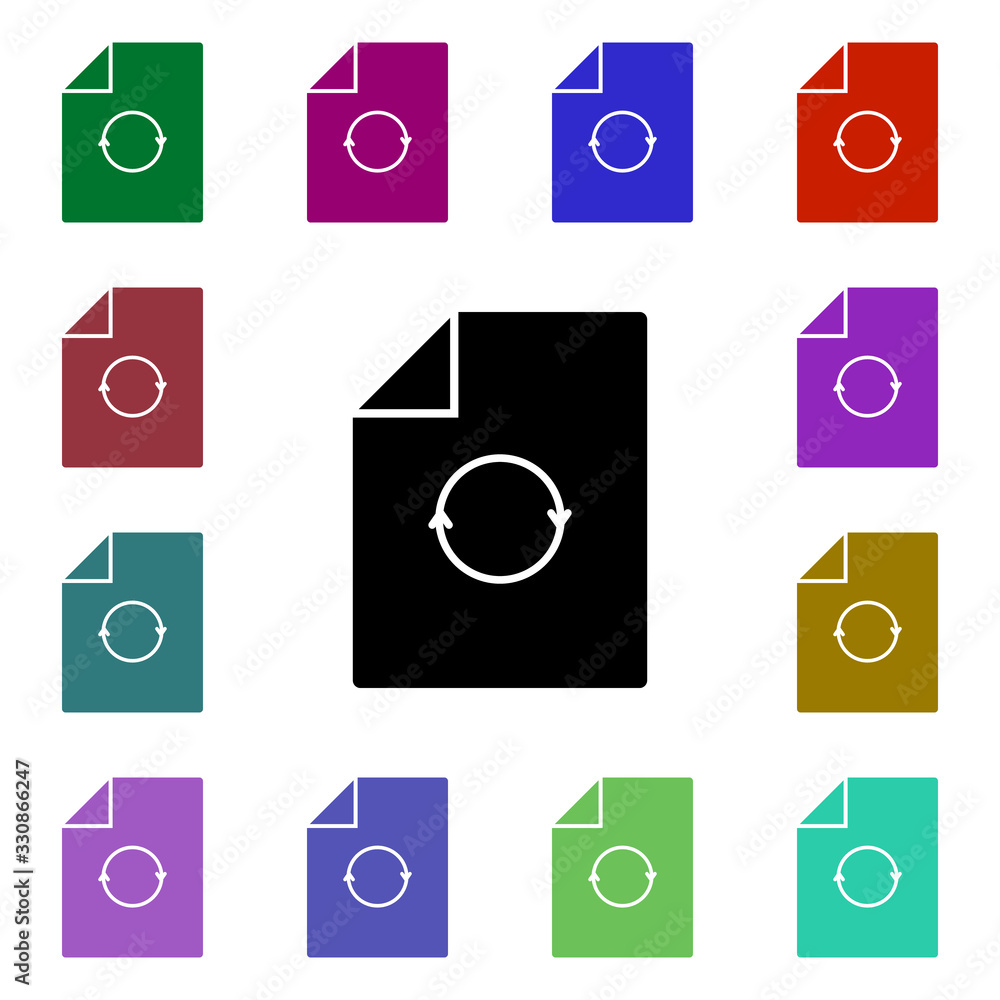 Poster paper sheet multi color style icon. simple glyph, flat vector of ecology icons for ui and ux, websit