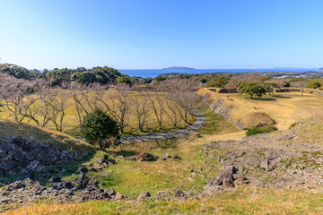 Obraz premium 名護屋城跡 佐賀県唐津市 Nagoya Castle Ruins Saga Karatsu city