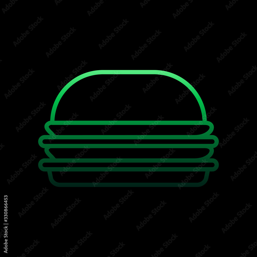 Poster cheeseburger nolan icon. simple thin line, outline vector of fast food icons for ui and ux, website 