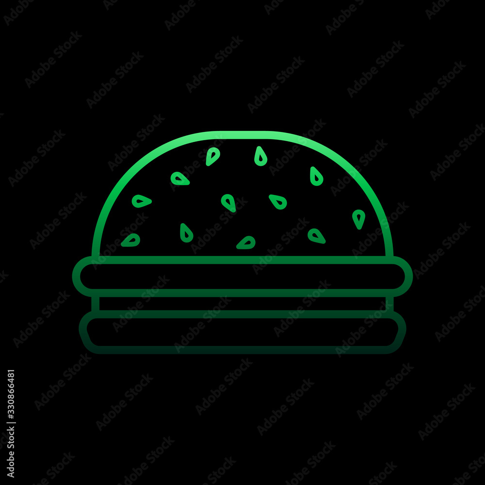 Poster burger nolan icon. simple thin line, outline vector of fast food icons for ui and ux, website or mob